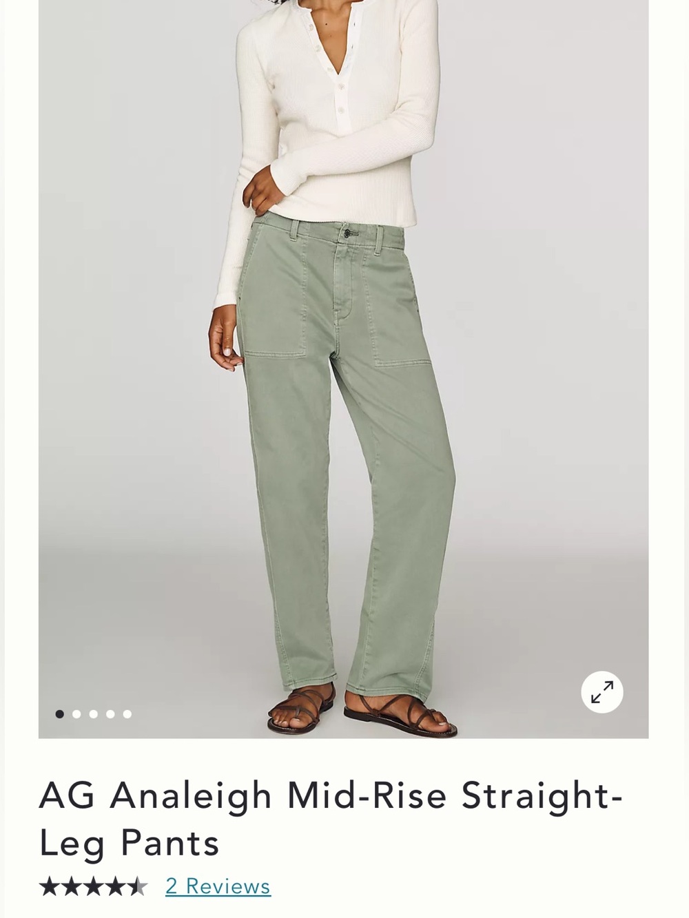 Ag Adriano Goldschmied Straight-Leg Jeans in Sage